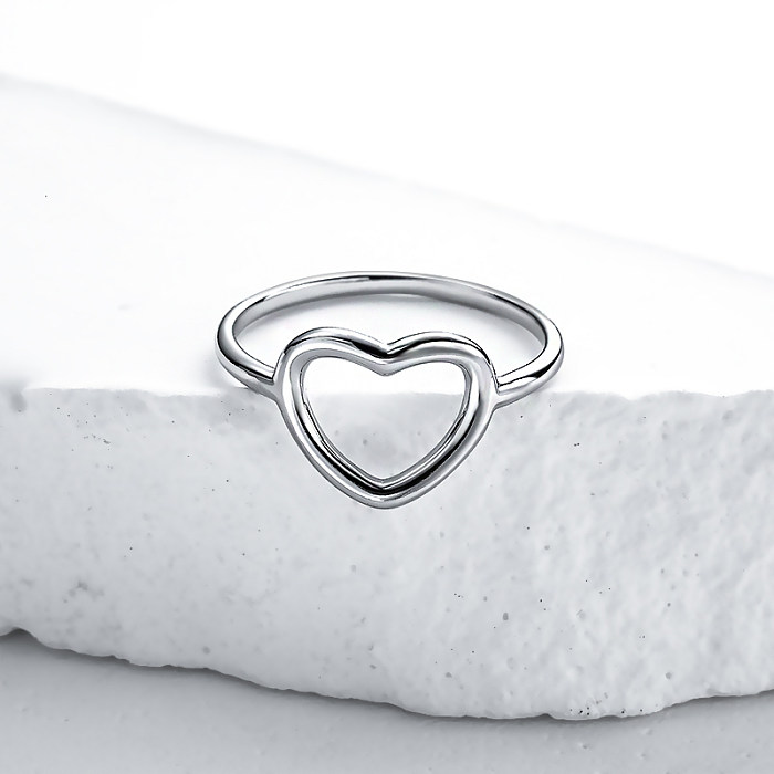 Großhandel Sterling Silber Herz Ring Verlobungsringe Prinzessin Schnitt für Frauen Silber Ringe Schmuck für Frauen
