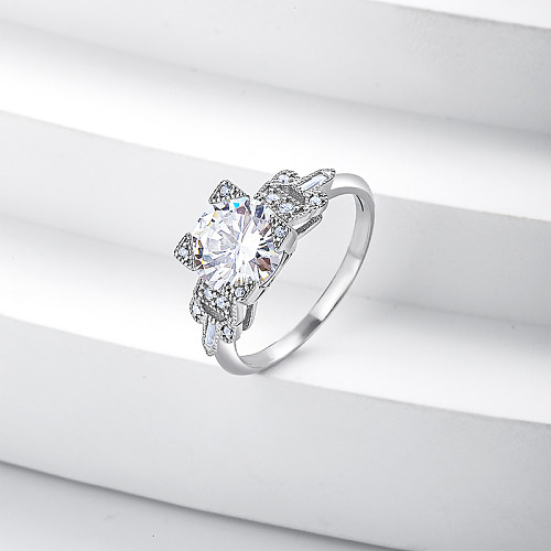 Anéis personalizados de diamante Moiussanite de 3 quilates