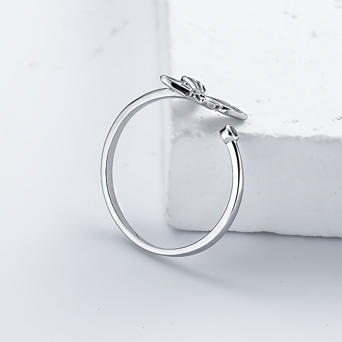 Anillo de mariposa, anillos simples de plata de ley para mujer, anillos de compromiso para mujer, anillos de plata de ley sin diamantes, compromiso de mujer