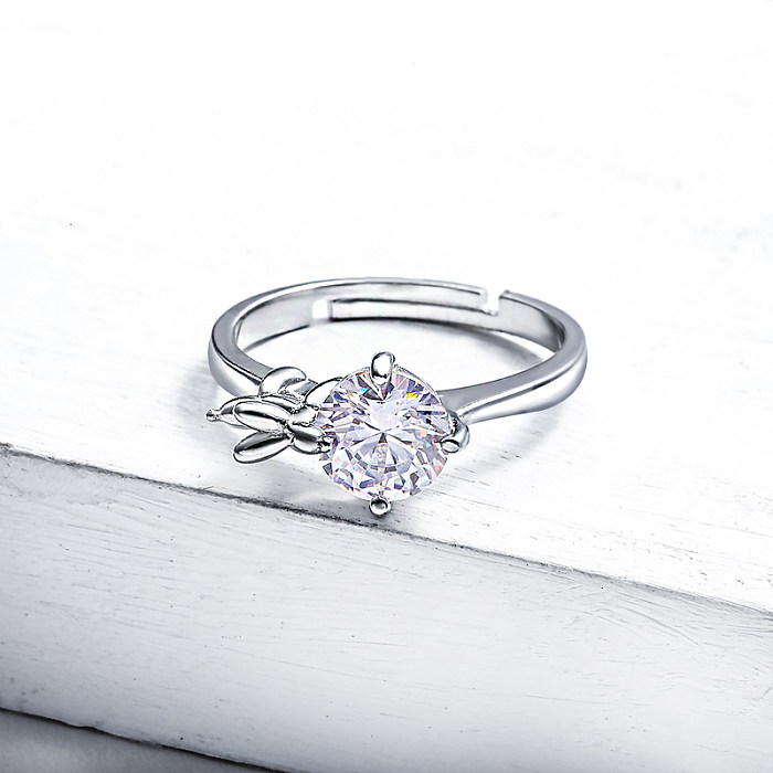 1 Karat Diamant Moissanite Ring Custom 925 Silber