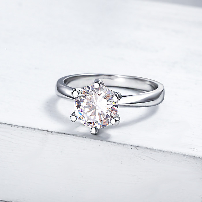 anéis de aniversário de diamante de prata esterlina moissanite anel de noivado melhor lugar para comprar moissanite