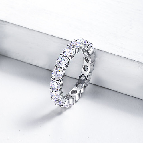 Moissanite Diamond Engagement Wedding Eternity Band Ring