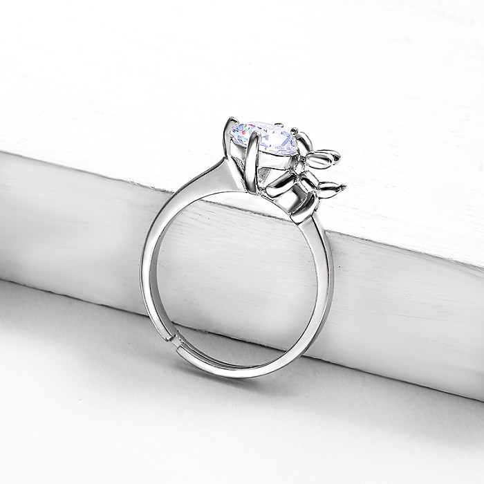 1 قيراط الماس خاتم مويسانيتي مخصص 925 الفضة