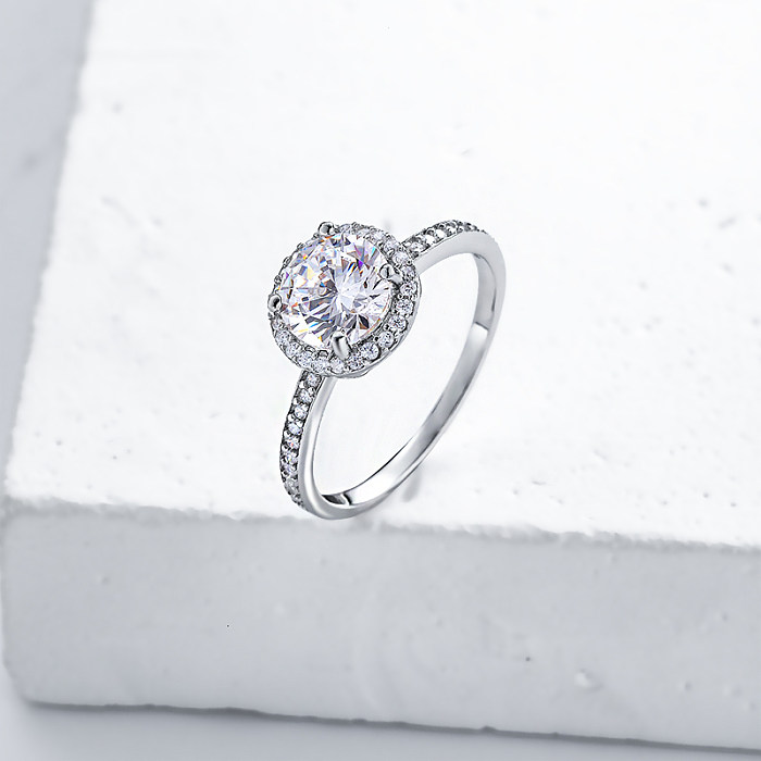 Anillos de plata de ley 925 para mujer, anillos de plata de ley para mujer, anillos de compromiso de diamantes para mujer