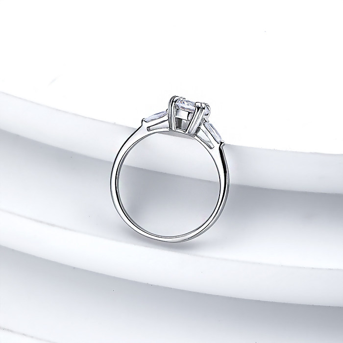 fabricante de joias de pedra moissanite de prata esterlina e anéis de noivado de diamante de prata