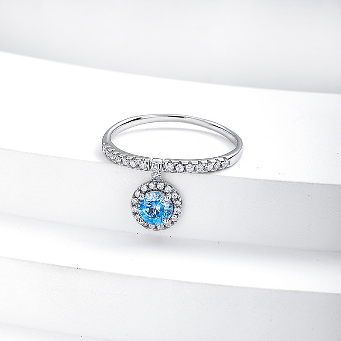 Fine Jewelry Women Sapphire Gemstone Rings 925 Sterling Silver