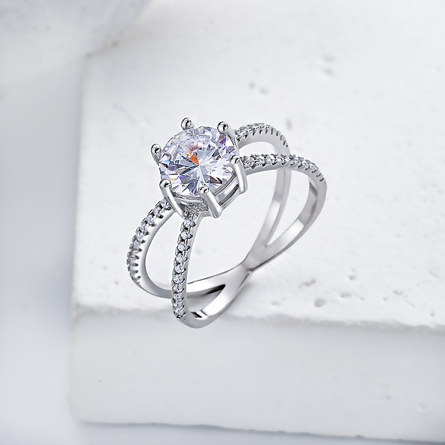 anillos de compromiso redondos dobles anillos de compromiso de pera moissanite anillo de compromiso de corte princesa moissanite