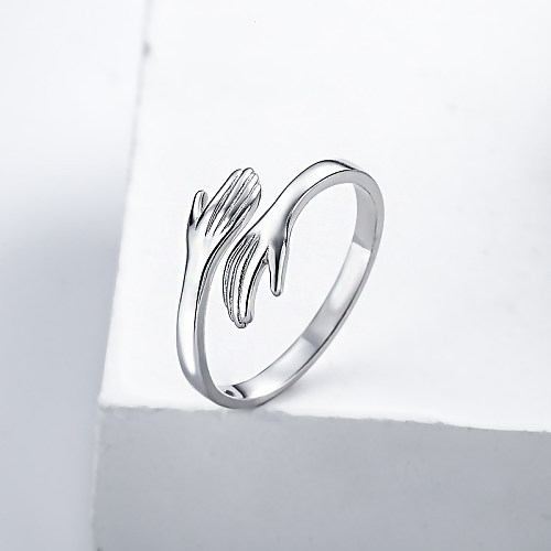 câlin personnalisé bagues en argent sterling pour les femmes bagues en argent sterling pour les femmes