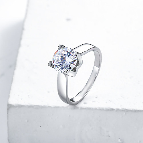 anéis de prata esterlina anéis de noivado de noivado com banda para mulheres anéis de prata bijuterias para mulheres
