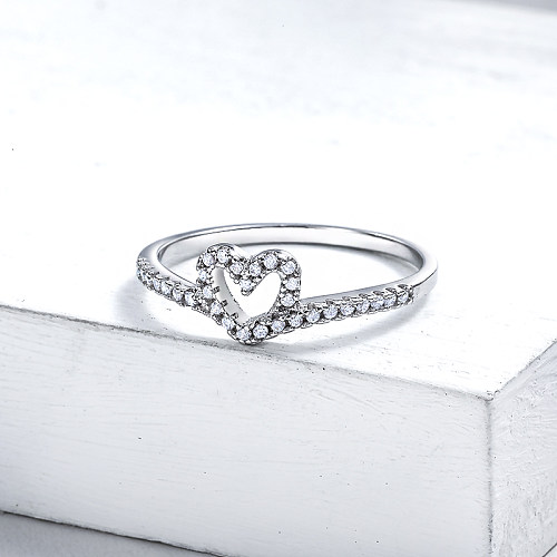 anillos de boda de compromiso simples anillos de aniversario de moissanite