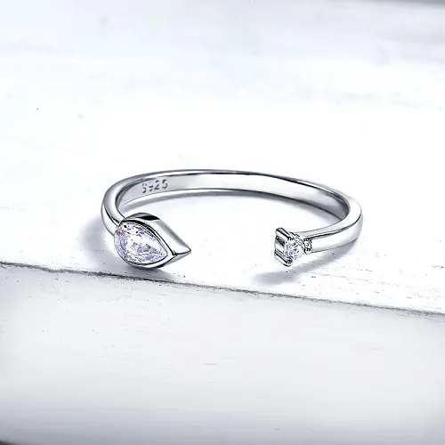 sterling silver teardrop ring and silver diamond engagement diamond rings