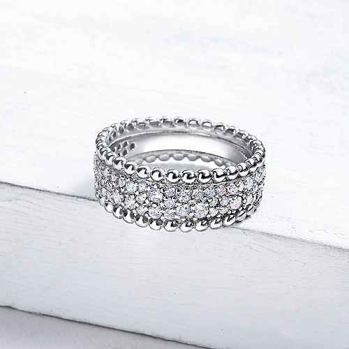 wholesale 925 anillos de moissanite de bodas de plata para mujer.