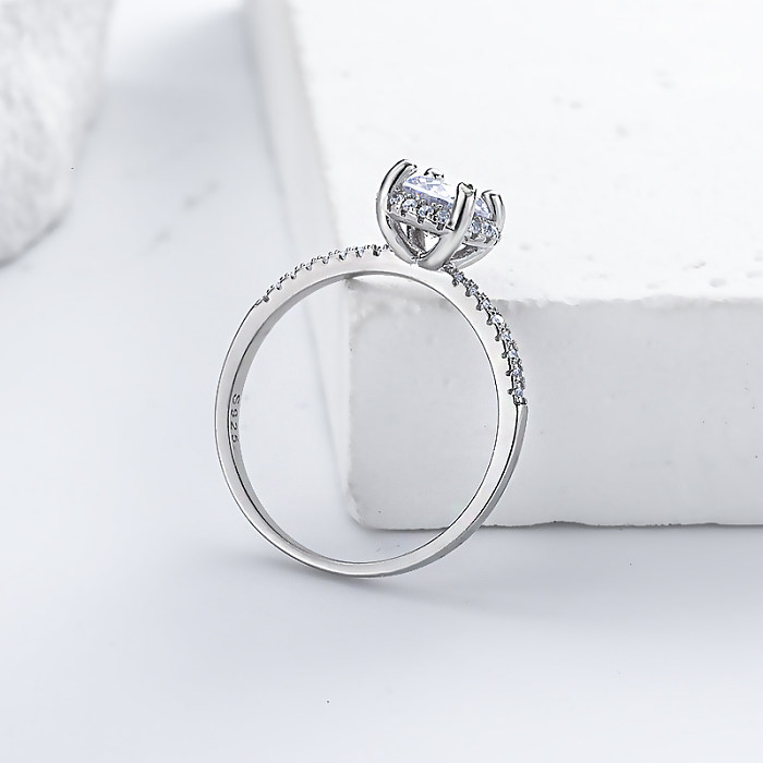platinum moissanite engagement rings women's moissanite wedding bands sterling silver cubic zirconia rings