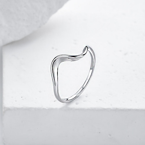 Anéis de formato irregular de prata 925 para mulheres Anéis de noivado de prata esterlina 925