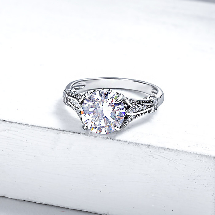 Los mejores anillos de compromiso de plata, anillo de propuesta de boda personalizado, anillos de plata esterlina para mujer