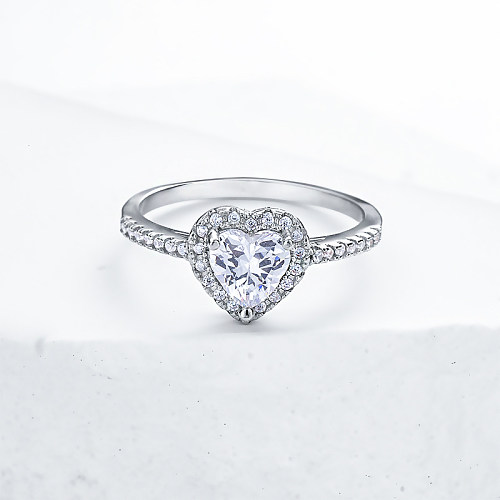 Anéis de noivado de prata esterlina 925 para mulheres Anéis de noivado moissanite de prata esterlina 925