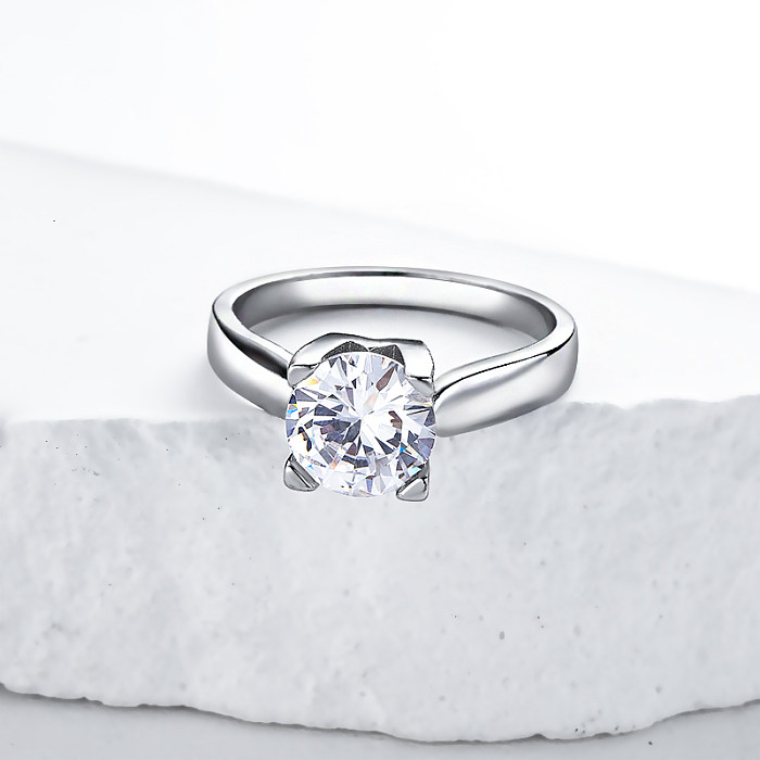anéis de prata esterlina anéis de noivado de noivado com banda para mulheres anéis de prata bijuterias para mulheres
