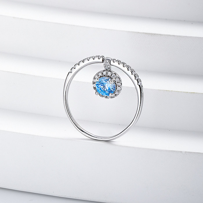 Fine Jewelry Women Sapphire Gemstone Rings 925 Sterling Silver