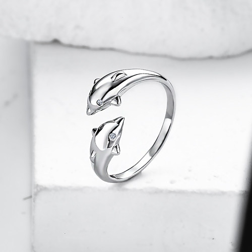 Anillos de delfín de plata esterlina para mujer anillos de plata esterlina para mujer anillos sin diamantes para mujer anillos de plata para mujer liquidación 925