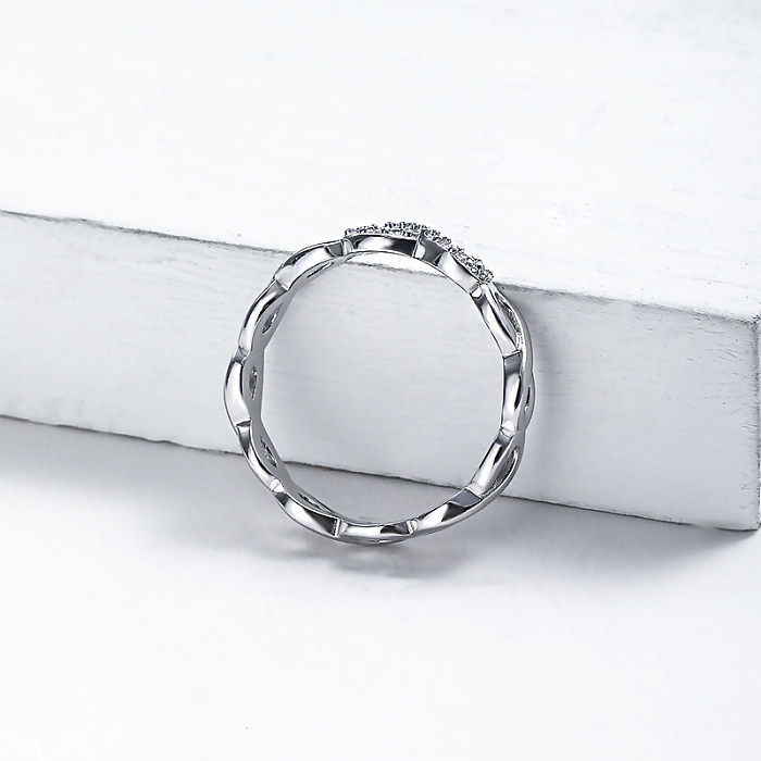 anéis de aliança de eternidade de diamante de prata esterlina anéis de banda de diamante de prata esterlina anéis de diamante de prata 925 esterlinas