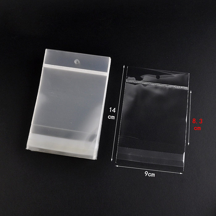 OPP empaqueta la tarjeta de empaquetado de la joyería de la impresión en color autosellante transparente