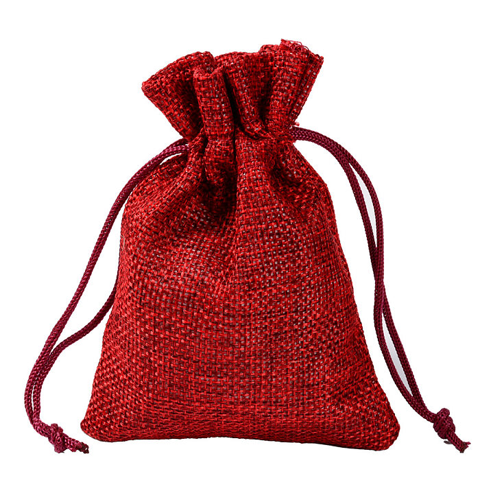 Simple Style Solid Color Cloth Drawstring Jewelry Packaging Bags