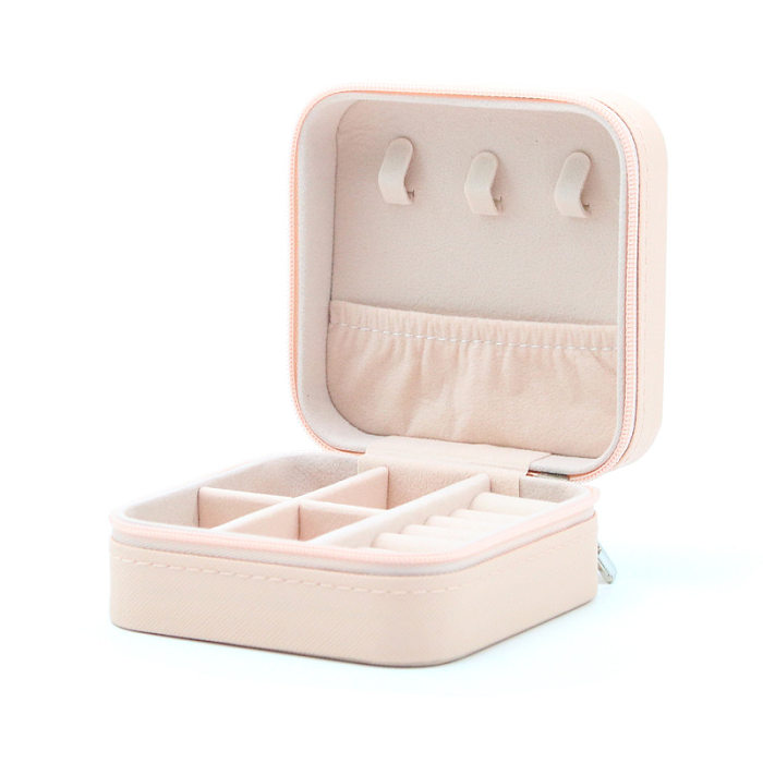 Casual Solid Color PU Leather Jewelry Boxes