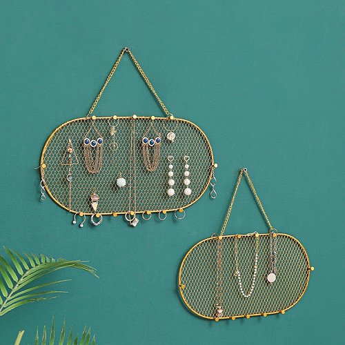 Porte-bijoux en métal de couleur unie géométrique de mode