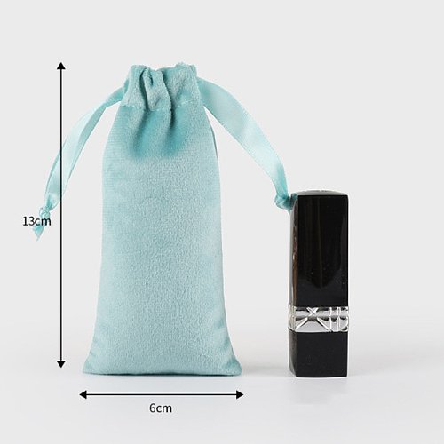 Einfache einfarbige Flanell-Aufbewahrungs-Schmuck-kosmetische staubdichte Tasche