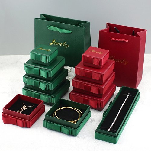 Boîtes à bijoux en plastique de couleur unie à la mode 1 pièce