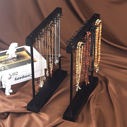 Fashion Geometric solid wood Spray Paint Jewelry Rack