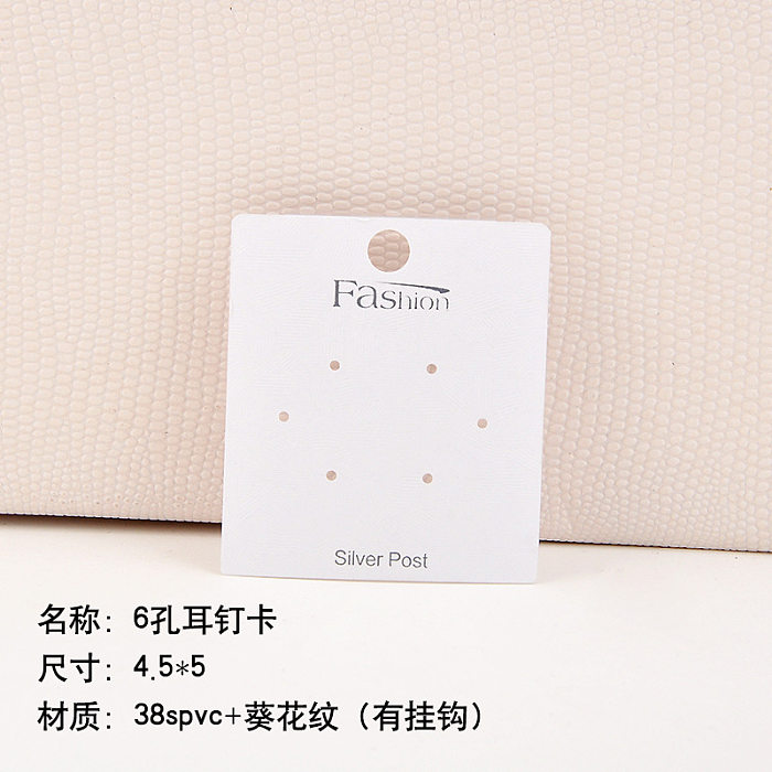 Verpackung Geschenkkarten-Ohrringe aus weißem PVC