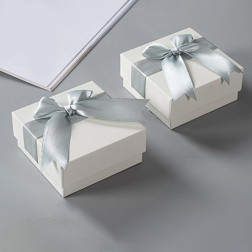 Fashion Solid Color Bow Jewelry Gift Packing Box One Piece