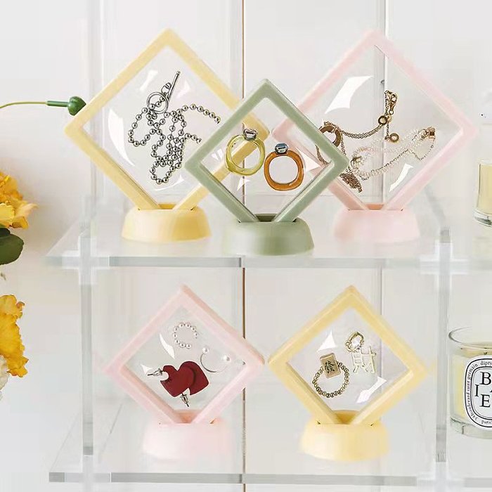 Boîtes à bijoux en plastique géométriques de style simple 1 pièce