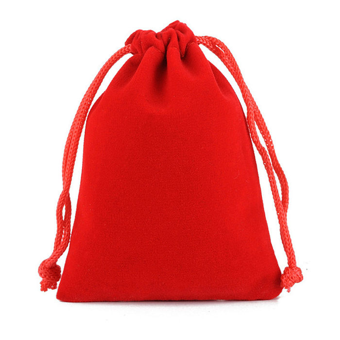 Drawstring Beam Storage Flannel Bag Jewelry