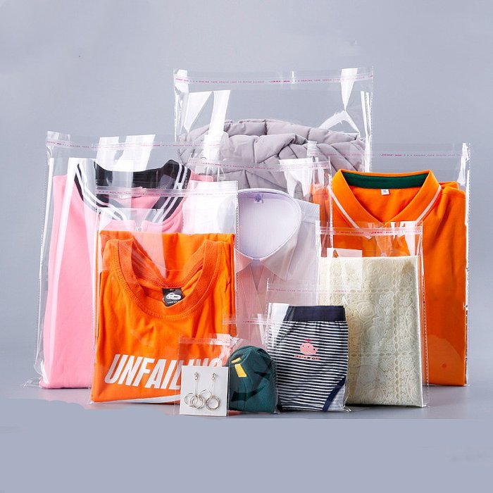 Bolsas de embalaje de plástico transparente, bolsas opp autoadhesivas, bolsas selladas para ropa de joyería, venta al por mayor