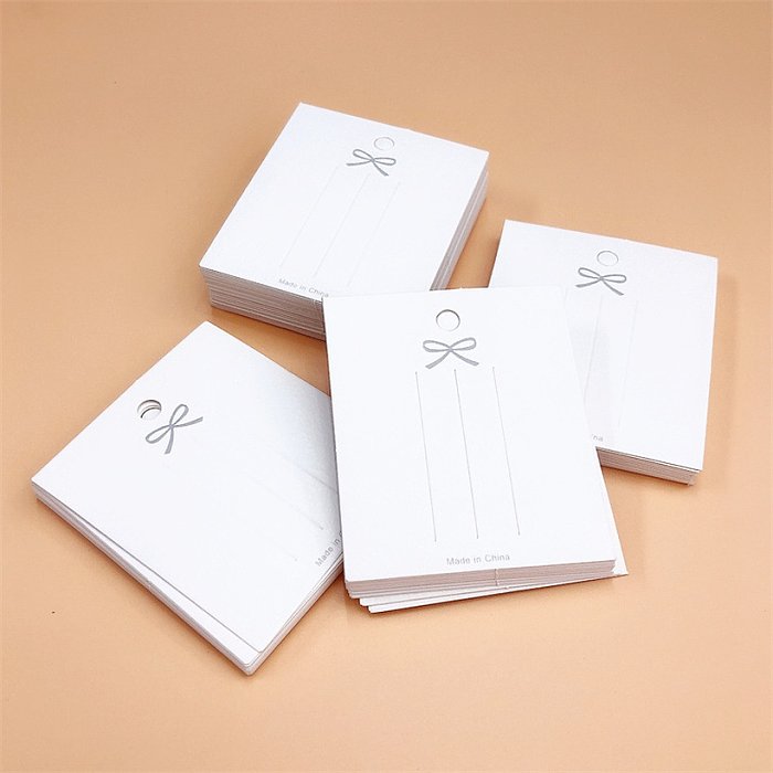 Fashion Solid Color Bow Knot Paper Jewelry Packaging Bags