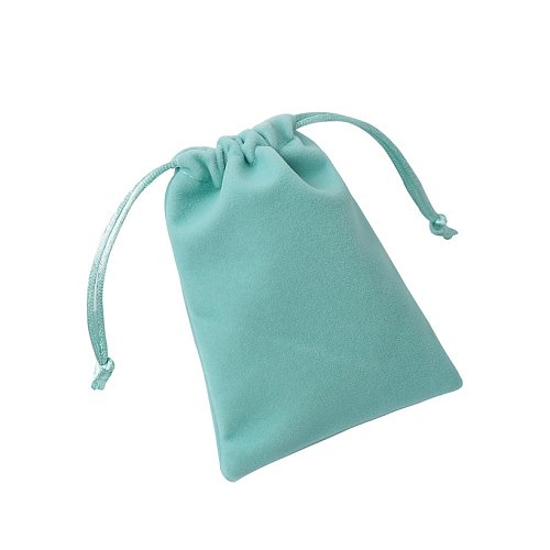 L'emballage de bijoux de cordon de tissu de couleur unie de style simple met en sac 1 pièce