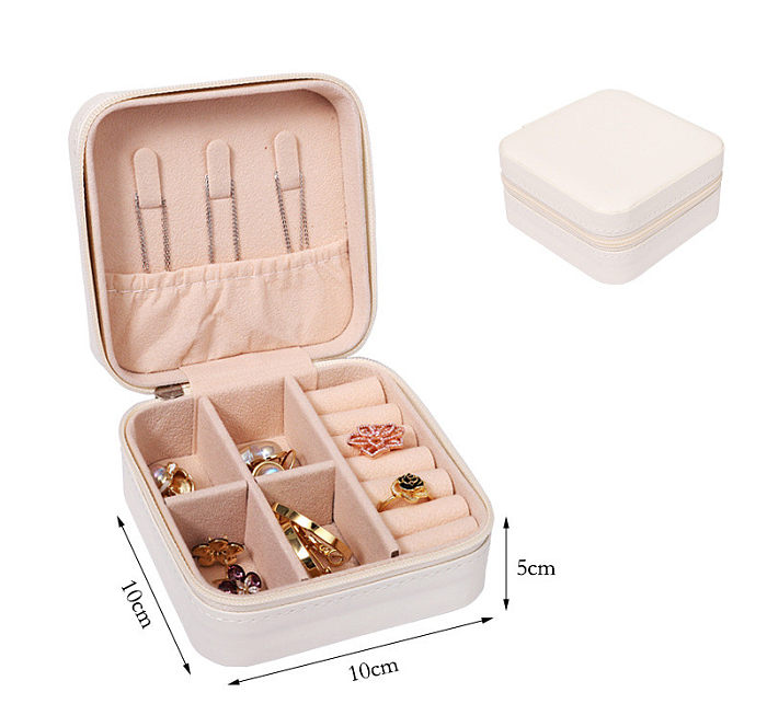 Caixa de armazenamento de joias coreanas brincos de anel pequeno caixa de joias de viagem portátil caixa de joias fábrica em estoque atacado