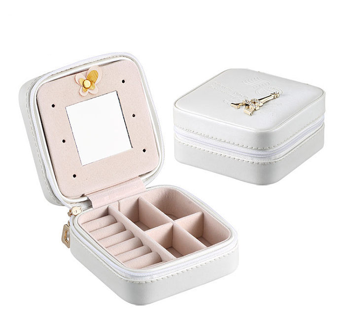Basic Geometric PU Leather Jewelry Boxes