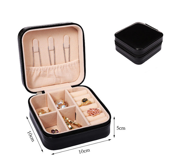 Boîte de rangement de bijoux coréen petit anneau boucles d'oreilles boîte à bijoux voyage Portable boîte à bijoux usine en Stock en gros