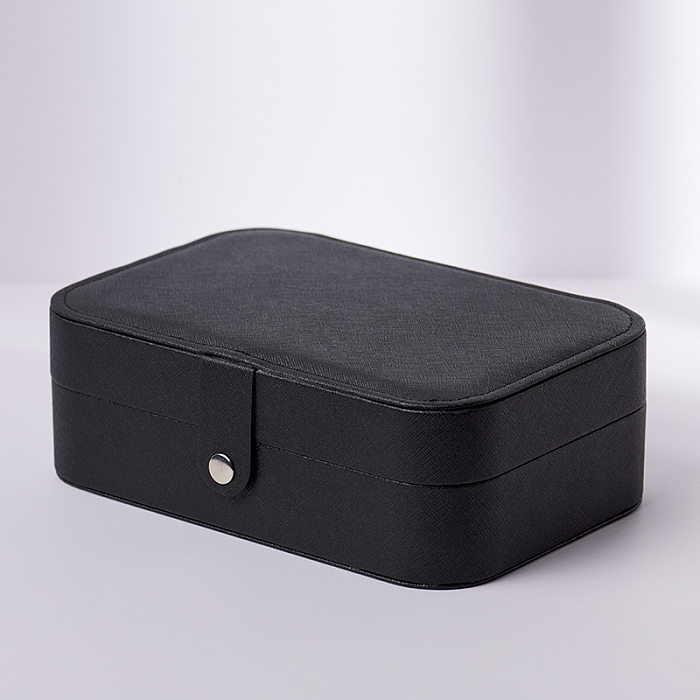 Fashion Square Solid Color PU Leather Jewelry Boxes