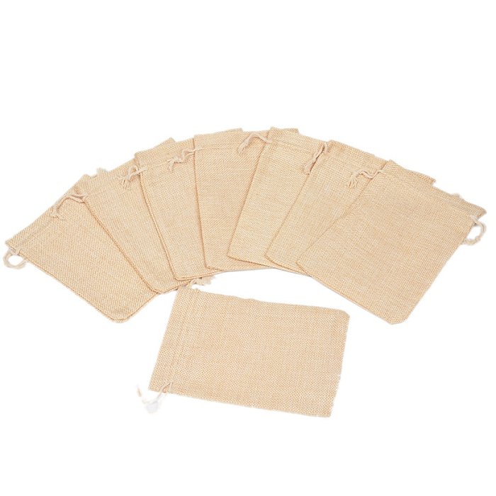 Saco de cordão de algodão de cor sólida estilo simples serigrafia sacos de embalagem de joias 1 peça