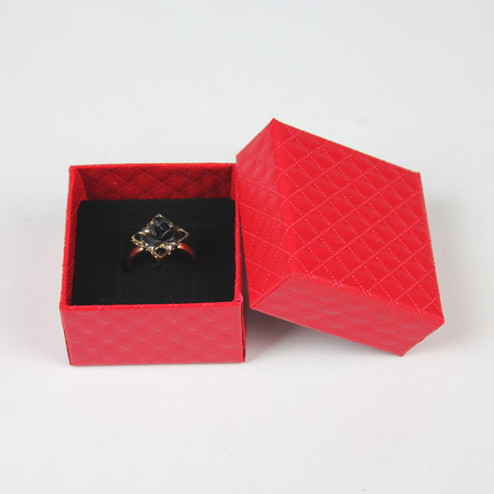 Caja de embalaje de joyería Caja de joyería Caja de papel Conjunto Caja de joyería negra