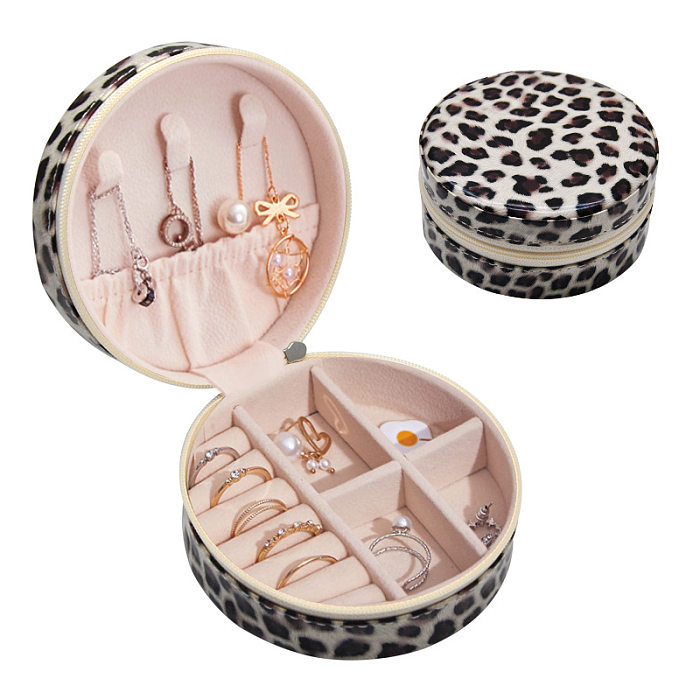 Caixas de joias de corrente de PVC de leopardo fashion 1 peça