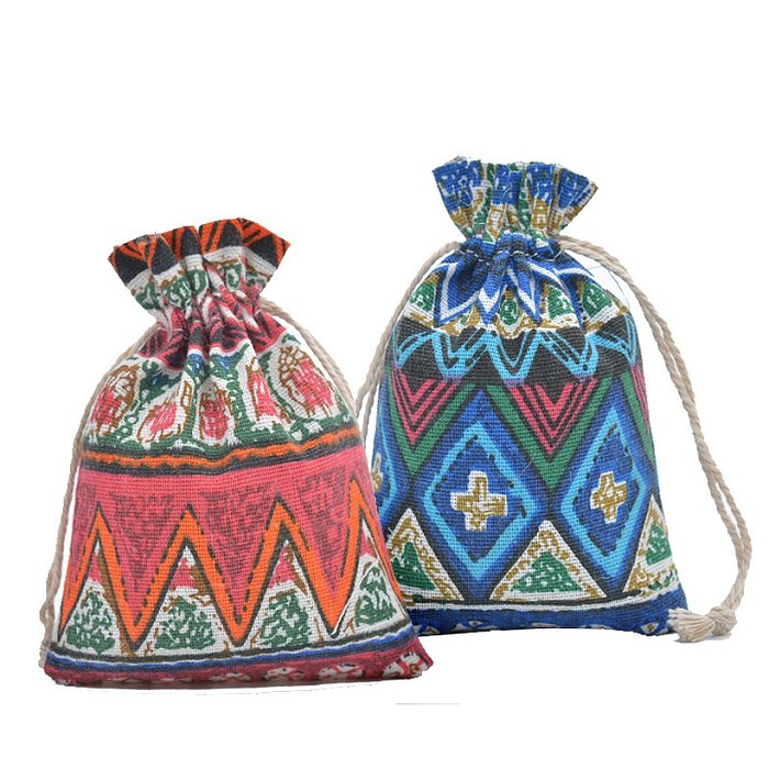 Geometrische Baumwolle Festival Geschenktüten im ethnischen Stil