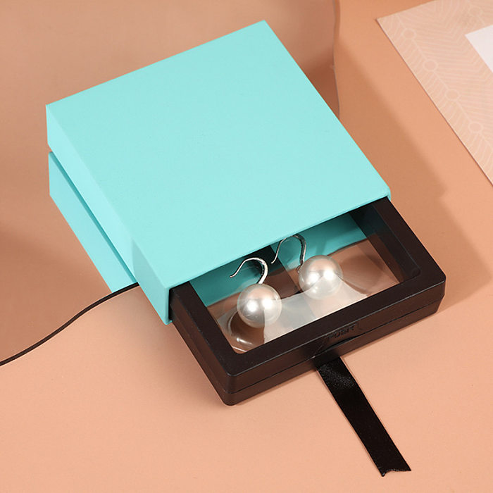 Boîte d'emballage transparente de suspension de PE de bijoux de tiroir