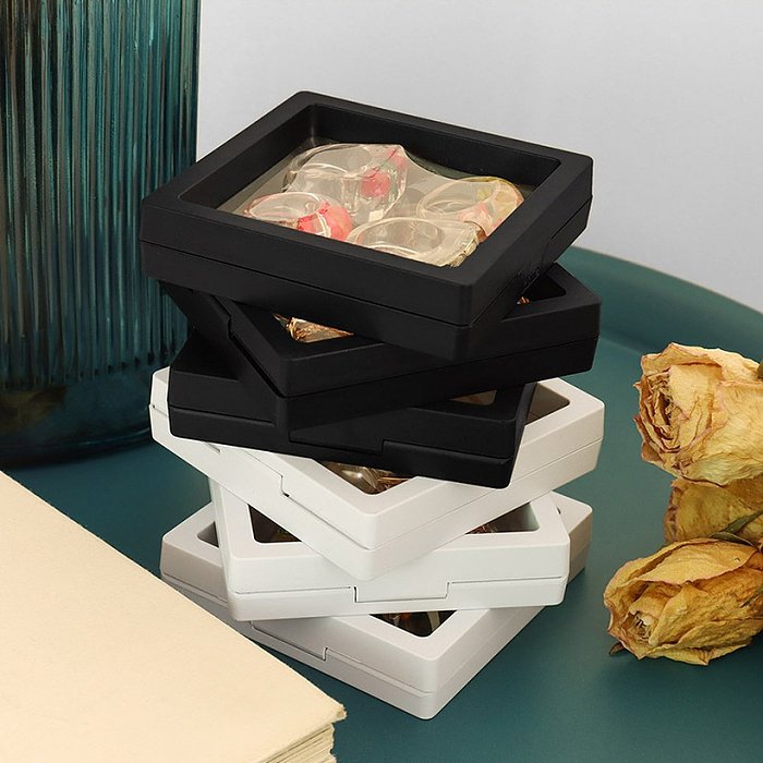 Caixa de filme de material transparente anel de exibição pulseira saco decoração caixa de presente