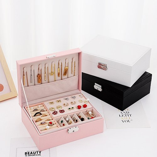 New Jewelry Storage Box Double Layer with Lock231785CM