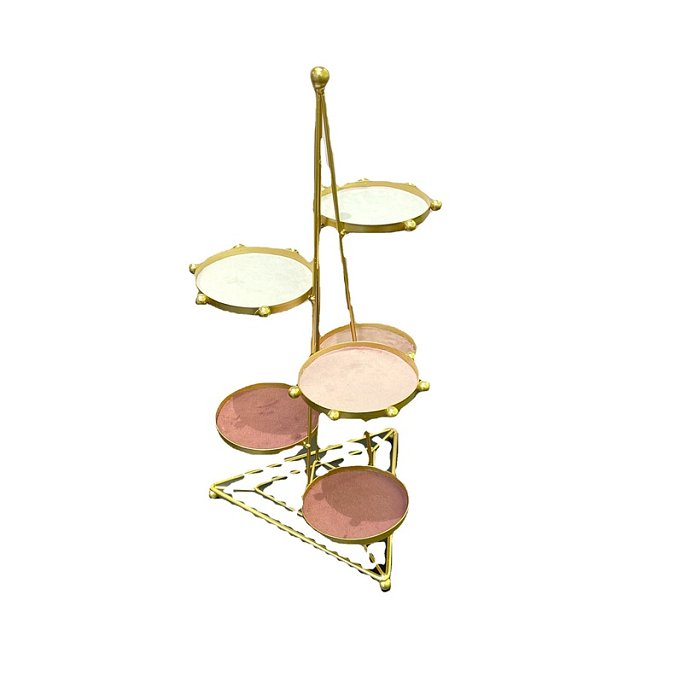 Fashion Geometric Solid Color Flannel Metal Jewelry Rack 1 Piece